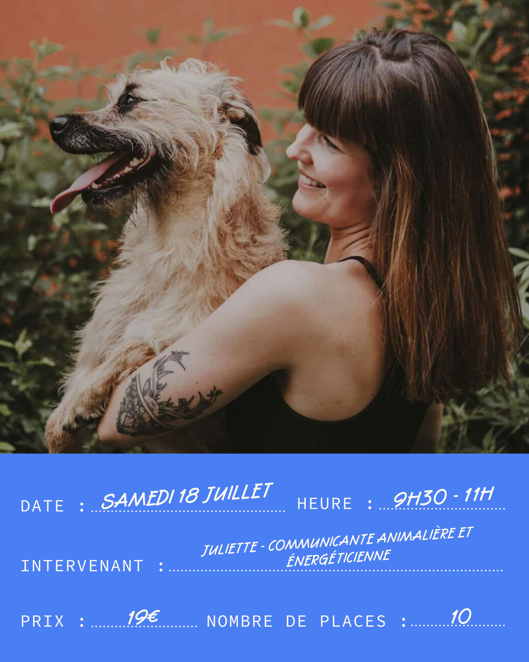 Atelier #15 : Comprendre et apaiser son chien réactif - 18.07.2026