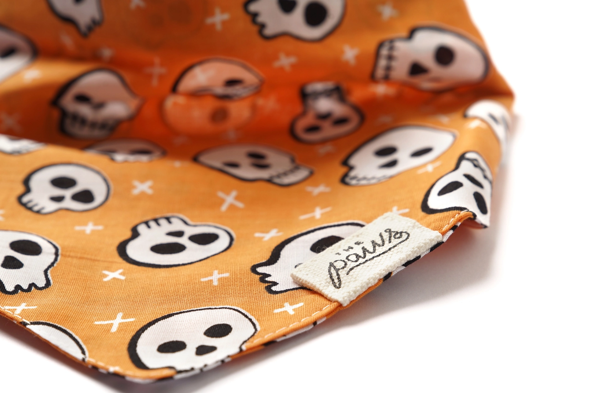 Bandana d'Halloween pour chien - Tête de mort