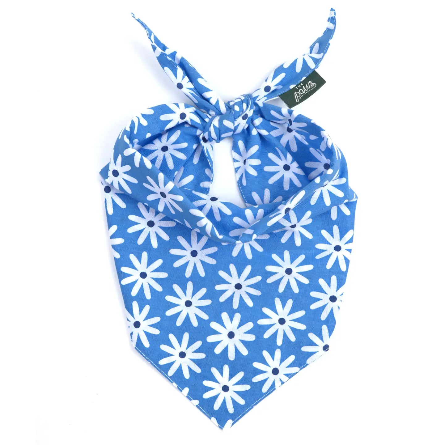 Bandana pour chien - Fleurs bleues