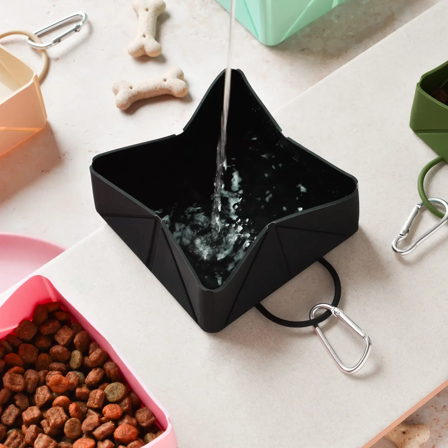 Bol de voyage pliable - Noir-Gourdes et gamelles de voyage-Muzon