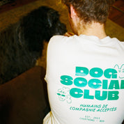 T-Shirt "Dog Social Club" Weiß