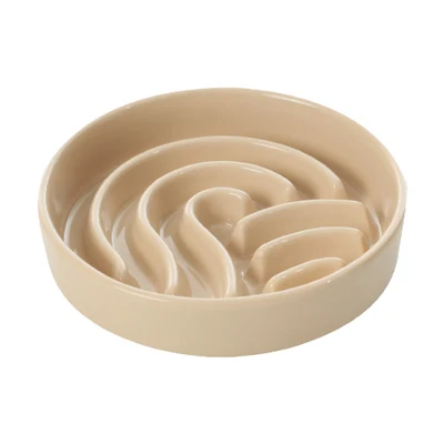 Gamelle anti-glouton - Beige