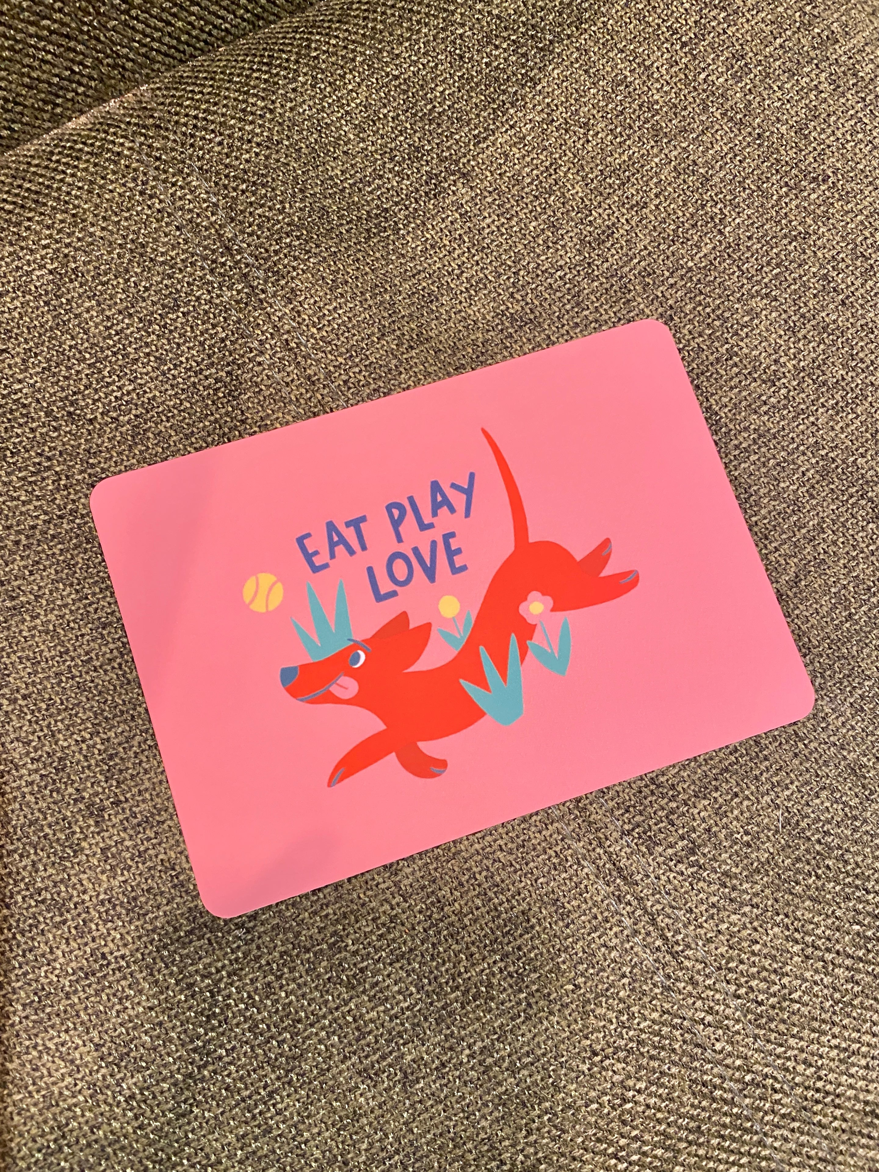 Carte Postale Muzon - Eat play love