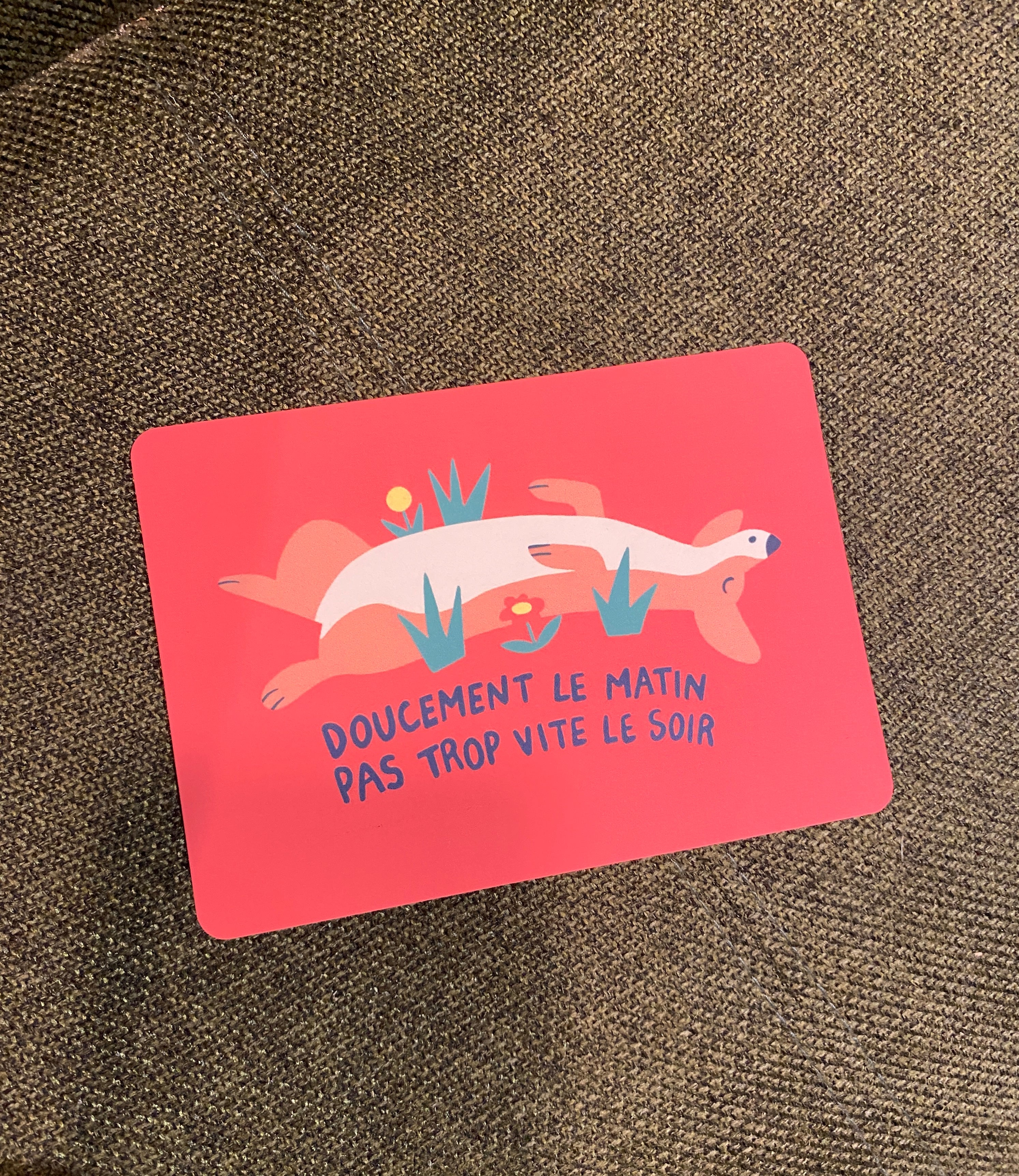 Carte Postale Muzon - Doucement le matin, pas trop vite le soir