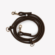 Laisse en corde tressée multi-positions - Marron