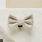 Fliege aus Tweed – Beige