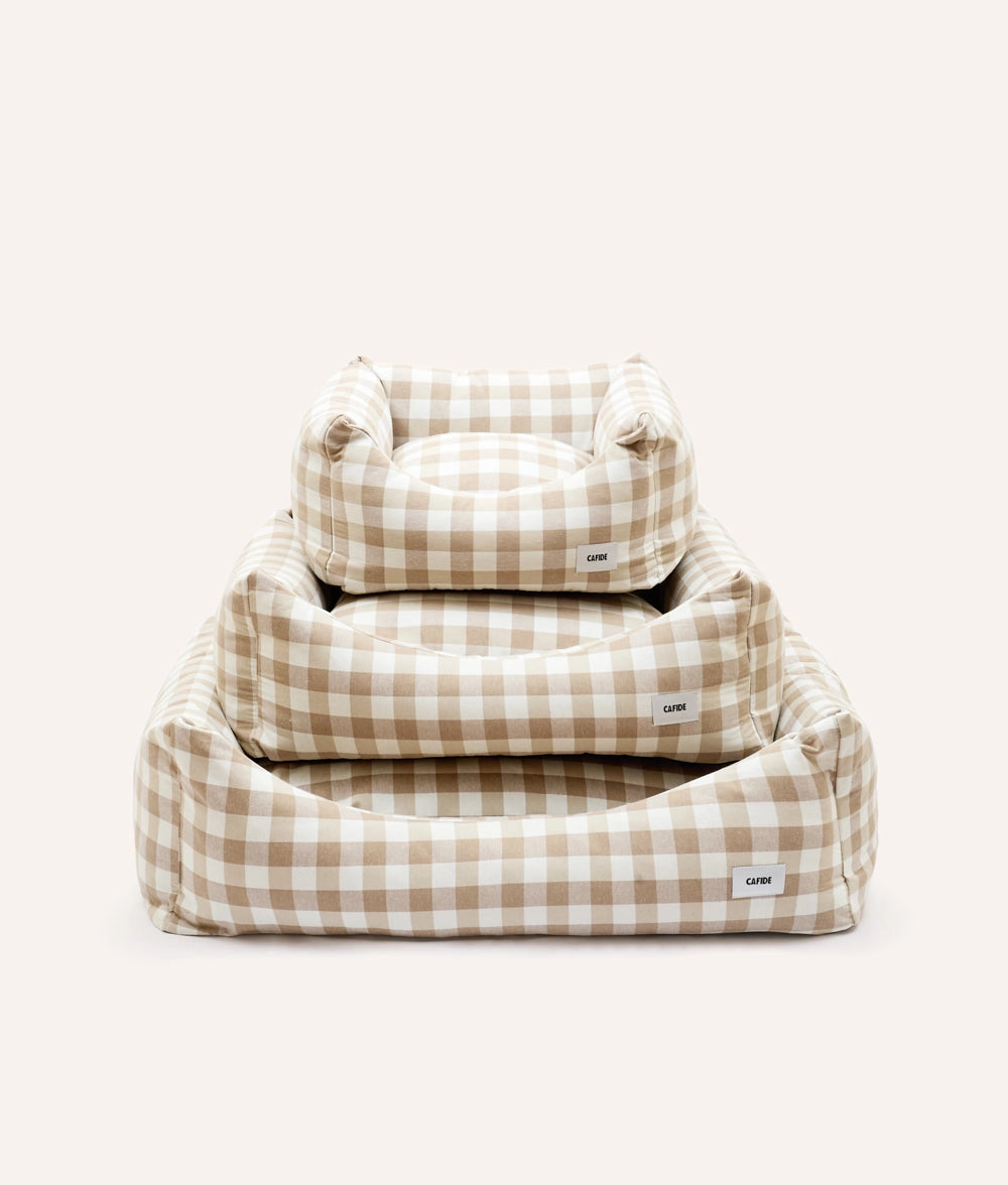 Canapé pour chien vichy - Beige