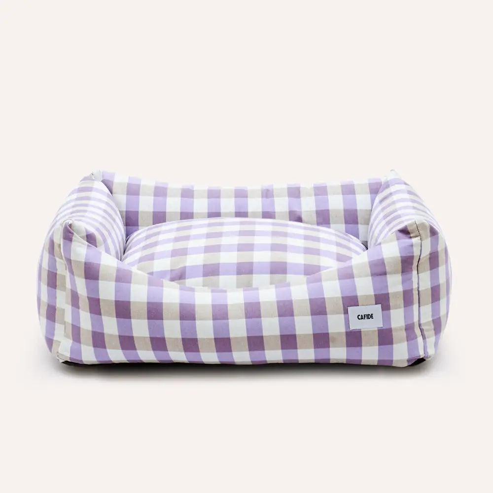 Canapé pour chien vichy - Violet