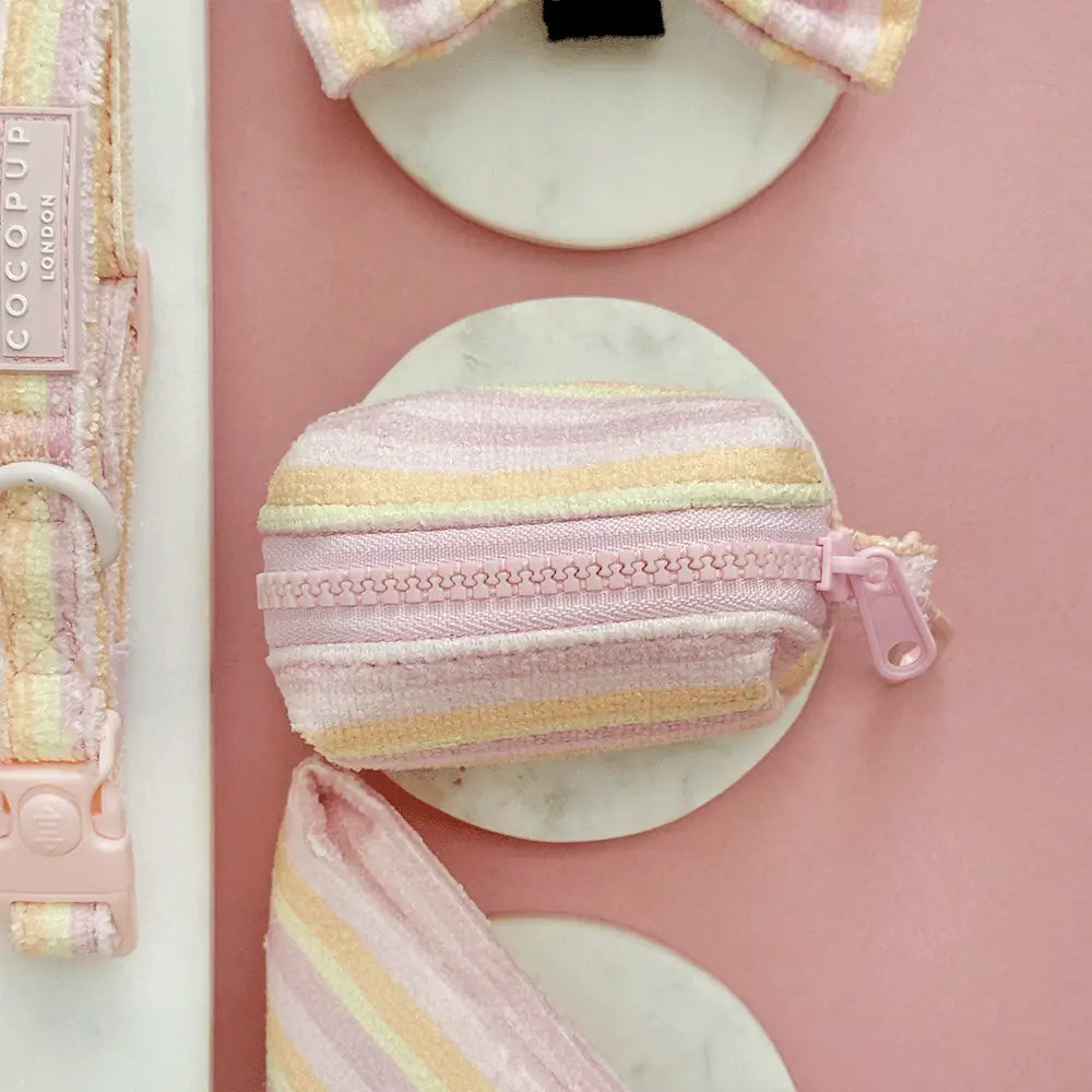 Porte-sac à déjections - Rayures pastel