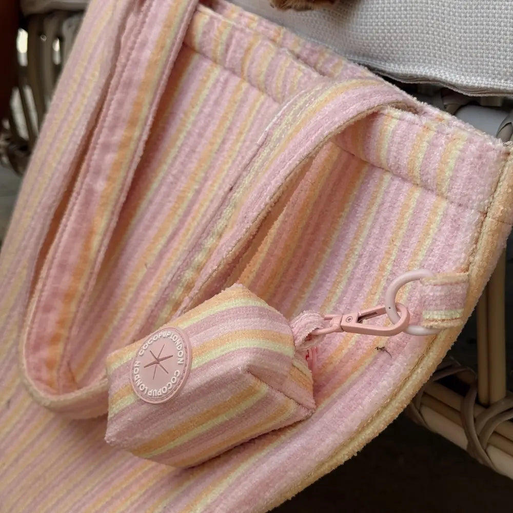 Porte-sac à déjections - Rayures pastel