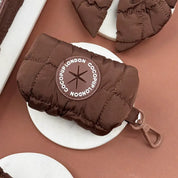 Porte-sac à déjections matelassé - Marron