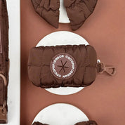 Porte-sac à déjections matelassé - Marron