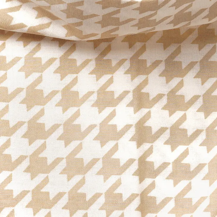 Bandana pour chien - Pied-de-poule blanc et beige