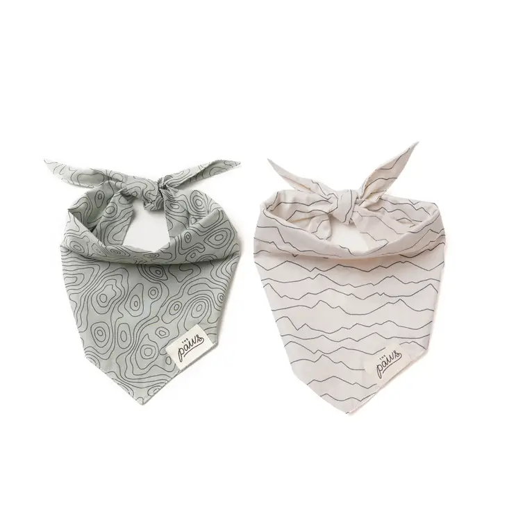Bandana pour chien - Montagnes au trait minimaliste