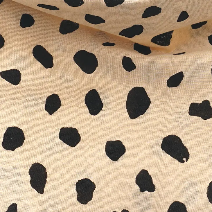Bandana chien - Tâcheté noir sur fond beige