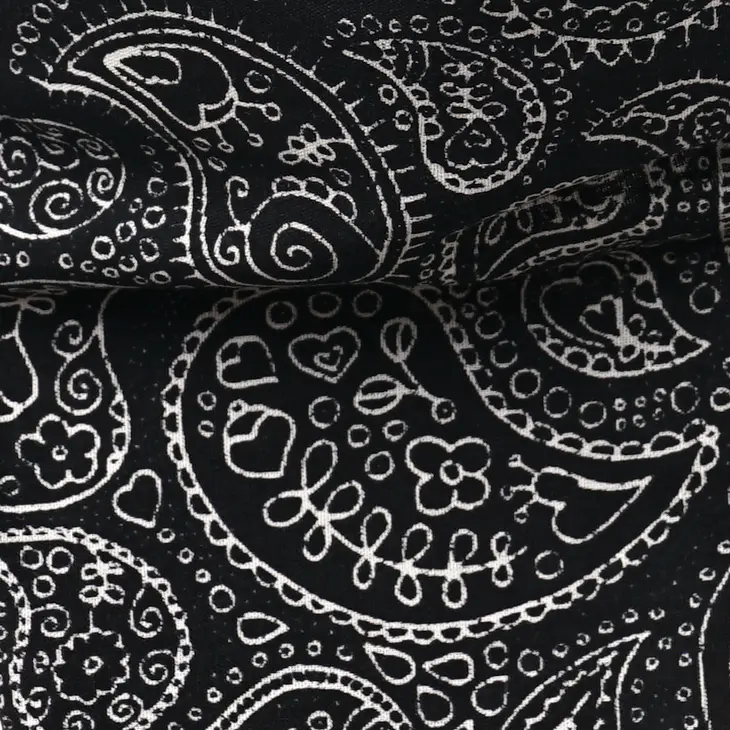 Bandana pour chien - Motif Cachemire noir