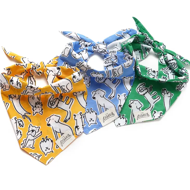Bandana bleu pour chien The Paws