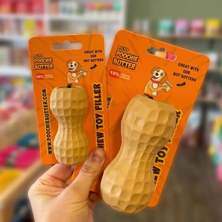2 tailles de cacahuète à fourrer - Jeu d'occupation pour chien | Muzon