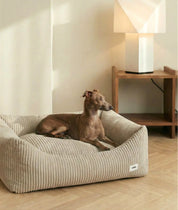 Canapé pour chien en velours côtelé - Beige