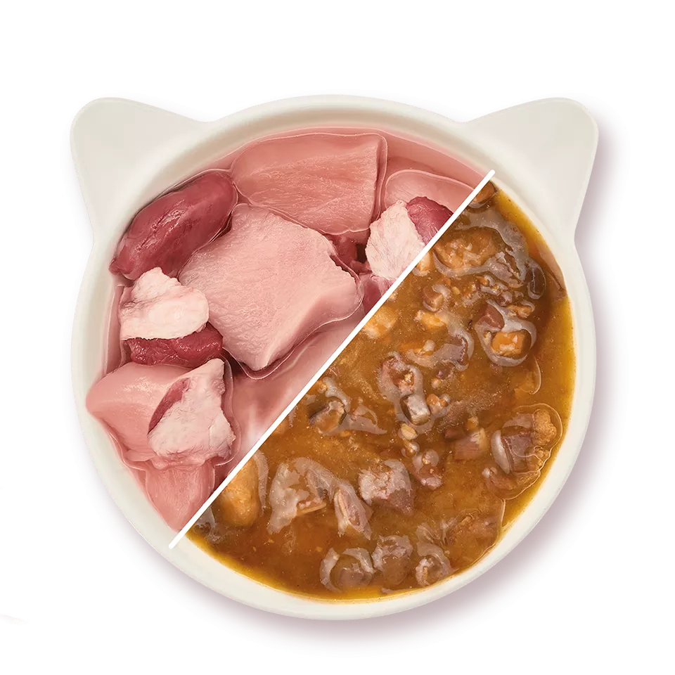 Canard et poulet - Nourriture en sauce pour chat