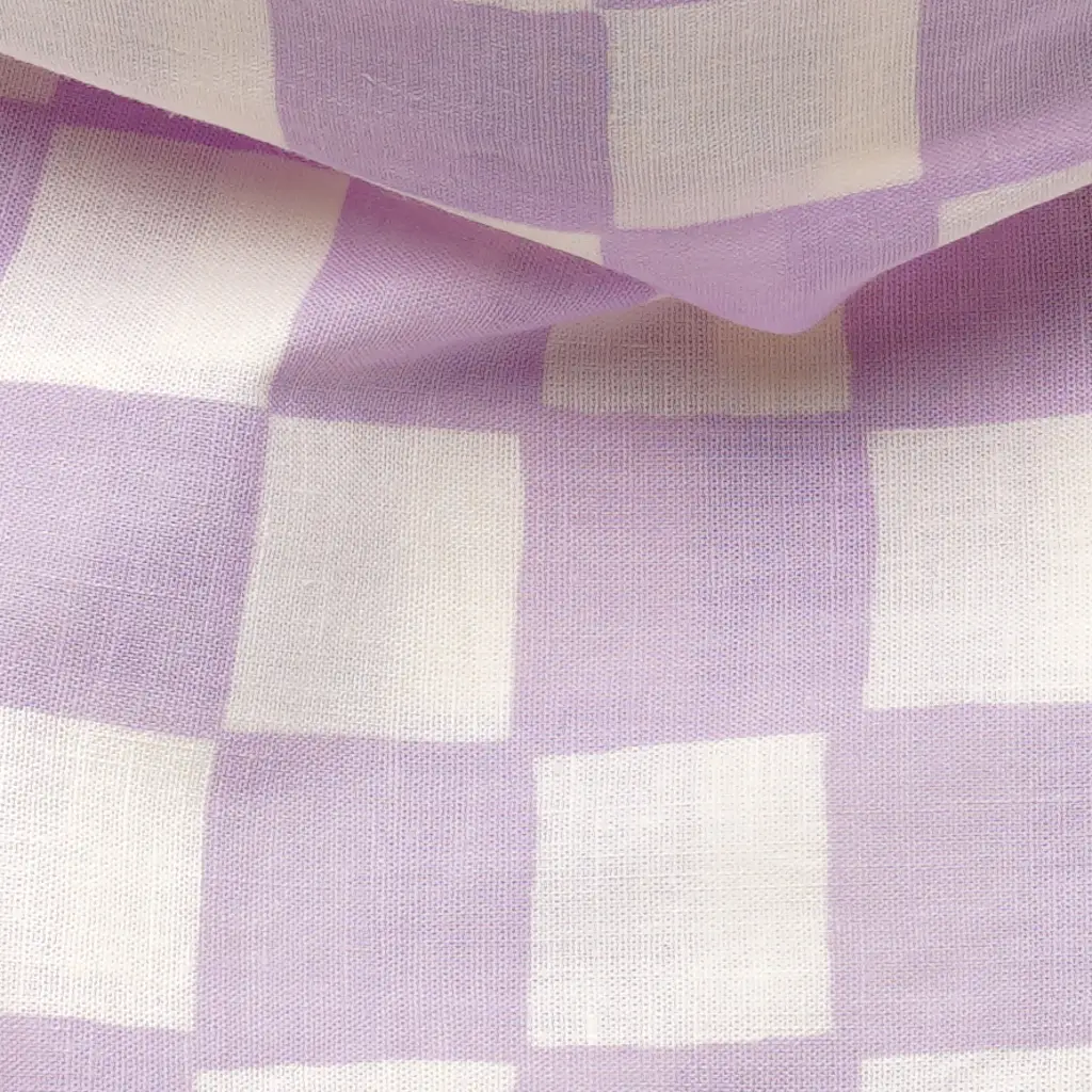 Chouchou élastique pour chiens - Carreaux violets et blancs | Muzon
