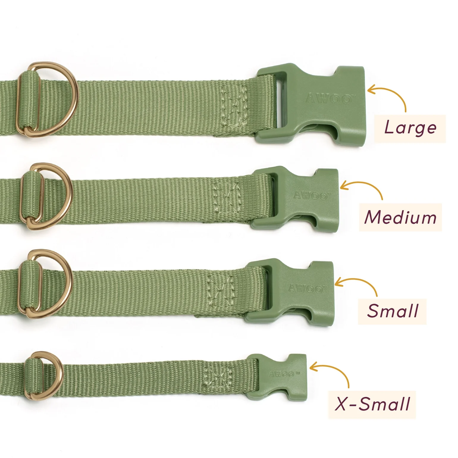 Collier pour chien - Olive-Harnais-Awoo-Muzon