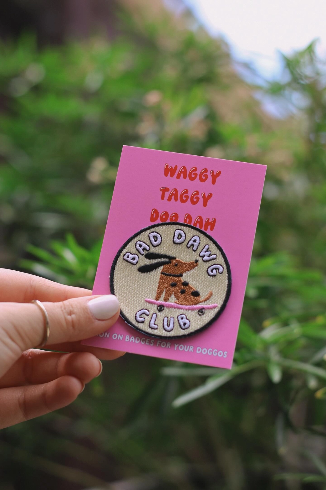 Badge thermocollant pour chien "Bad Dawg Club"