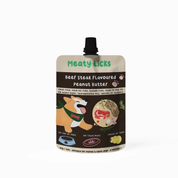 Friandises à lécher - Steak de boeuf & beurre de cacahuète