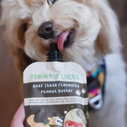 Friandises à lécher - Steak de boeuf & beurre de cacahuète