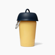 Gourde de voyage rétractable - Bleu marine et jaune