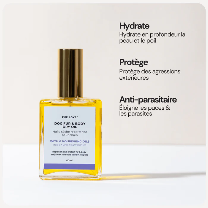 Huile sèche protectrice pour chien