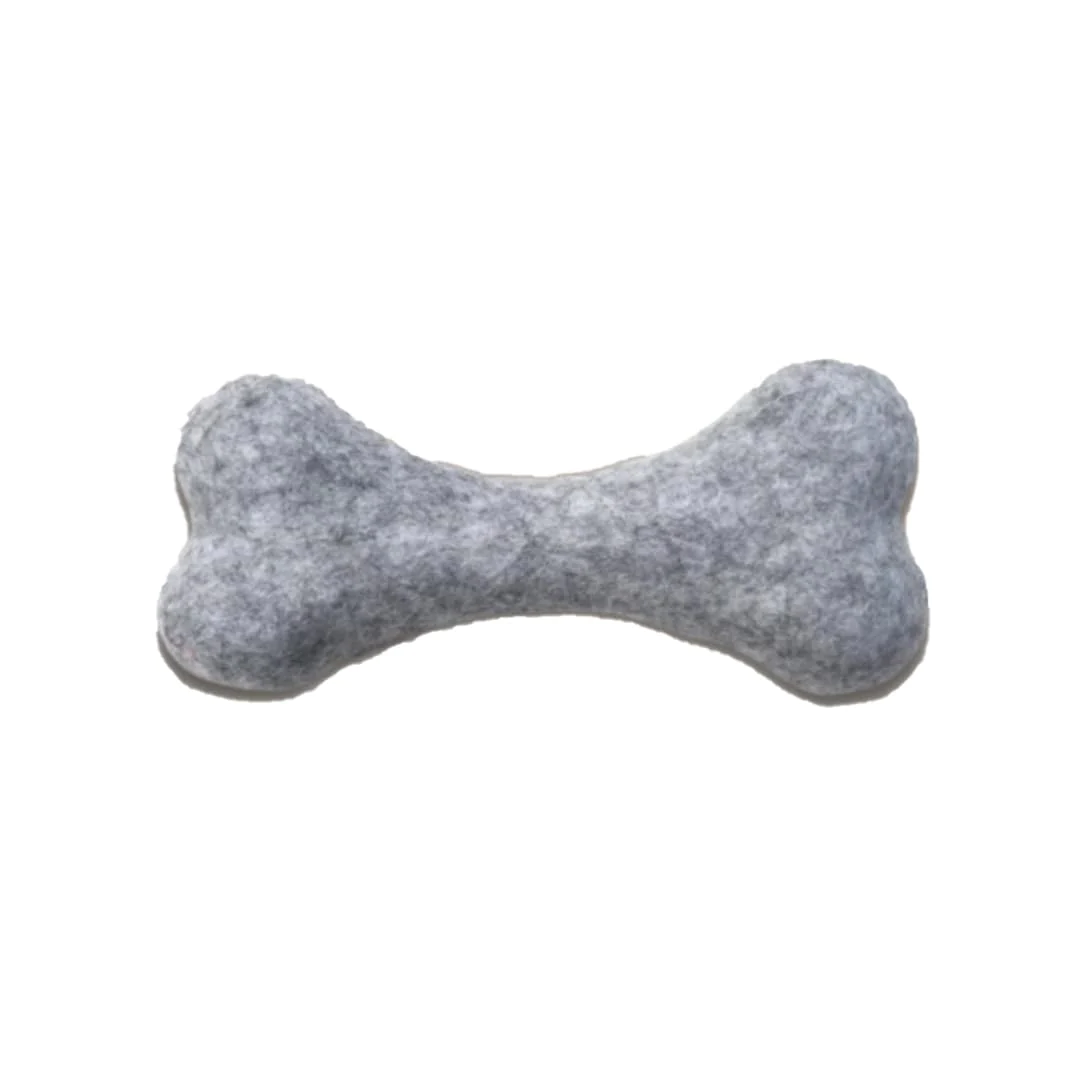 Jouet os en feutre - Gris-Peluche-Awoo-Muzon