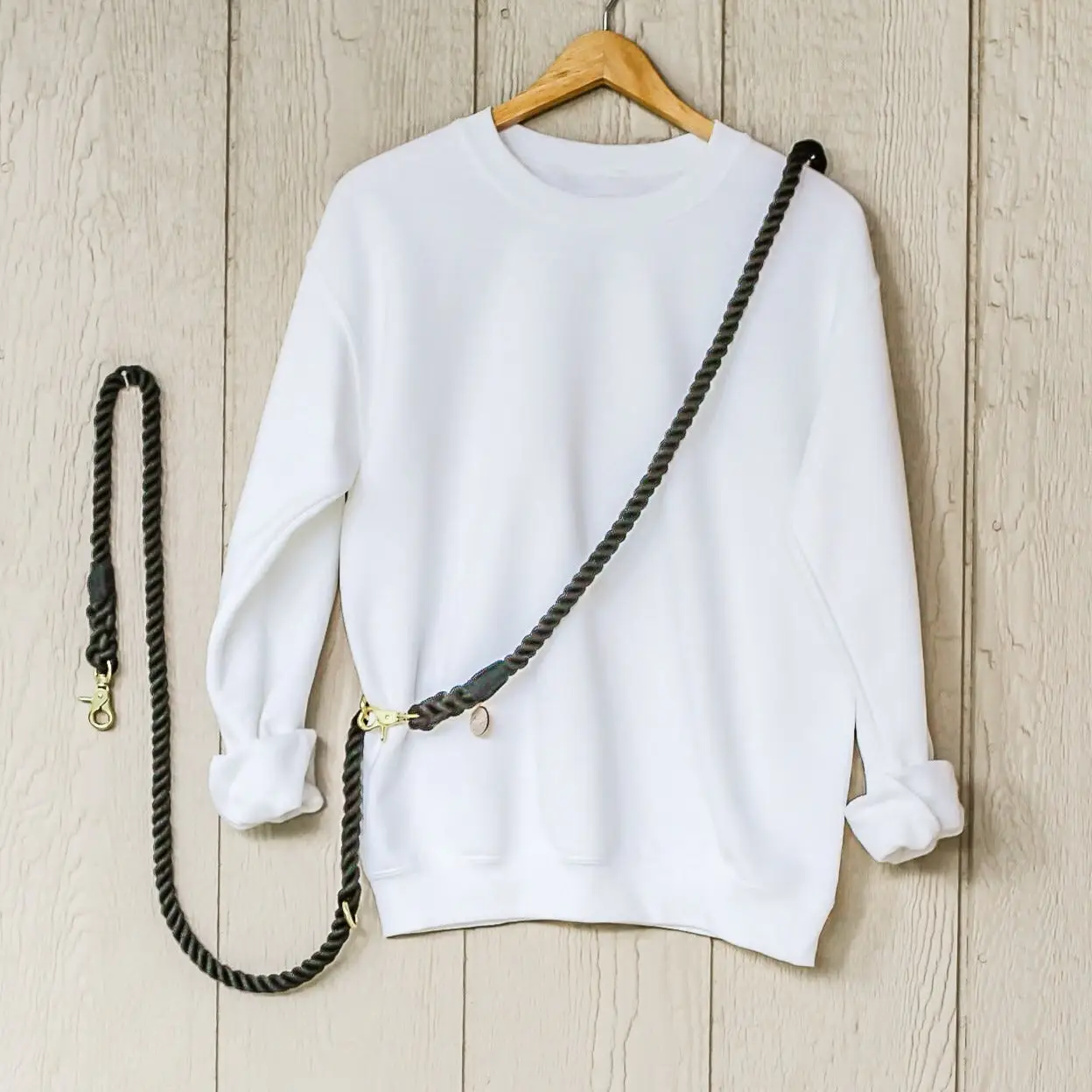 Laisse en corde mains libres - Onyx-Laisses-Bop Pop-Muzon