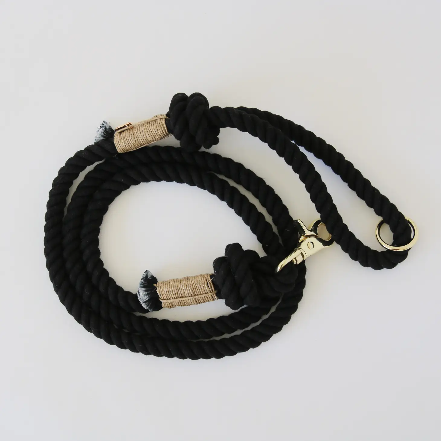 Laisse en corde - Midnight Black-Laisses-Furlou-Muzon