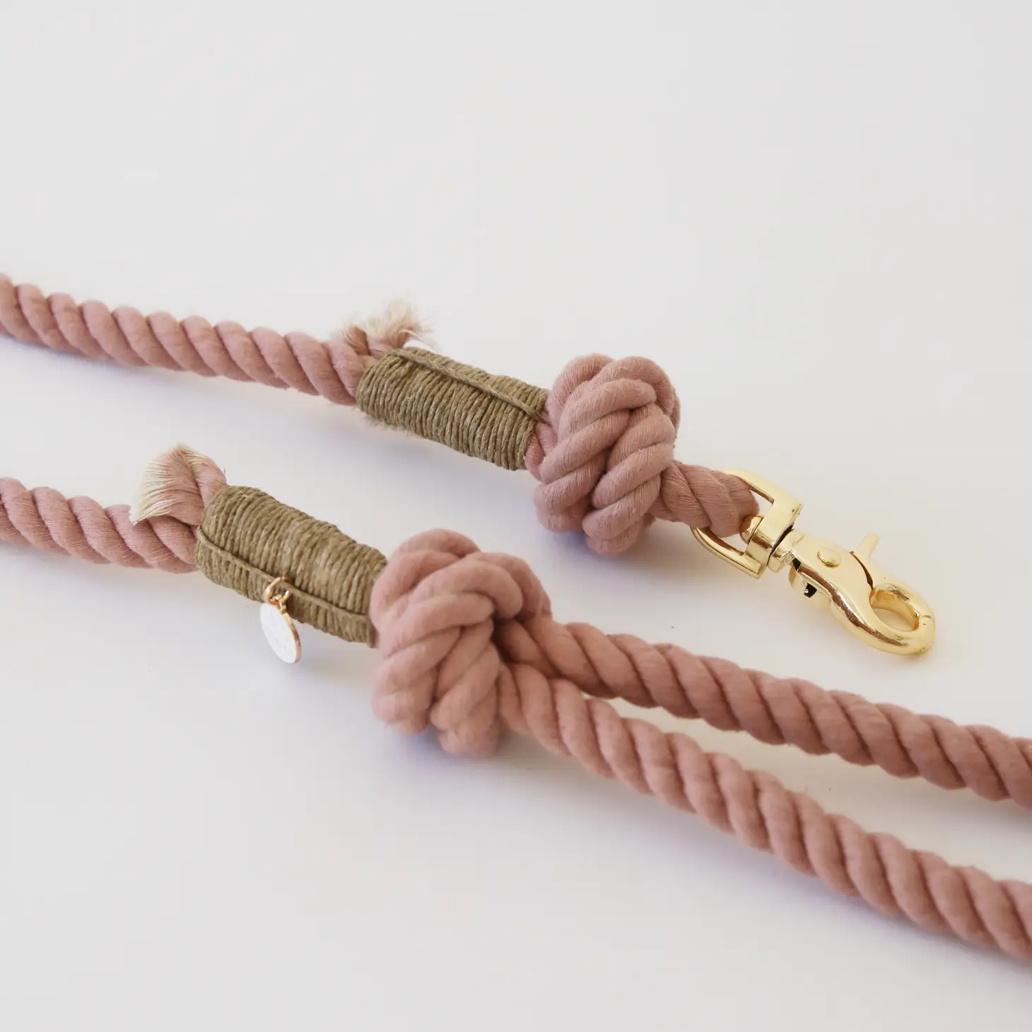 Laisse en corde pour chien Rose - Furlou