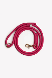 Laisse en corde tressée - Fuchsia