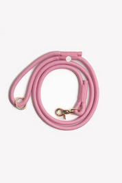 Laisse en corde tressée - Rose