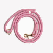 Laisse en corde tressée - Rose