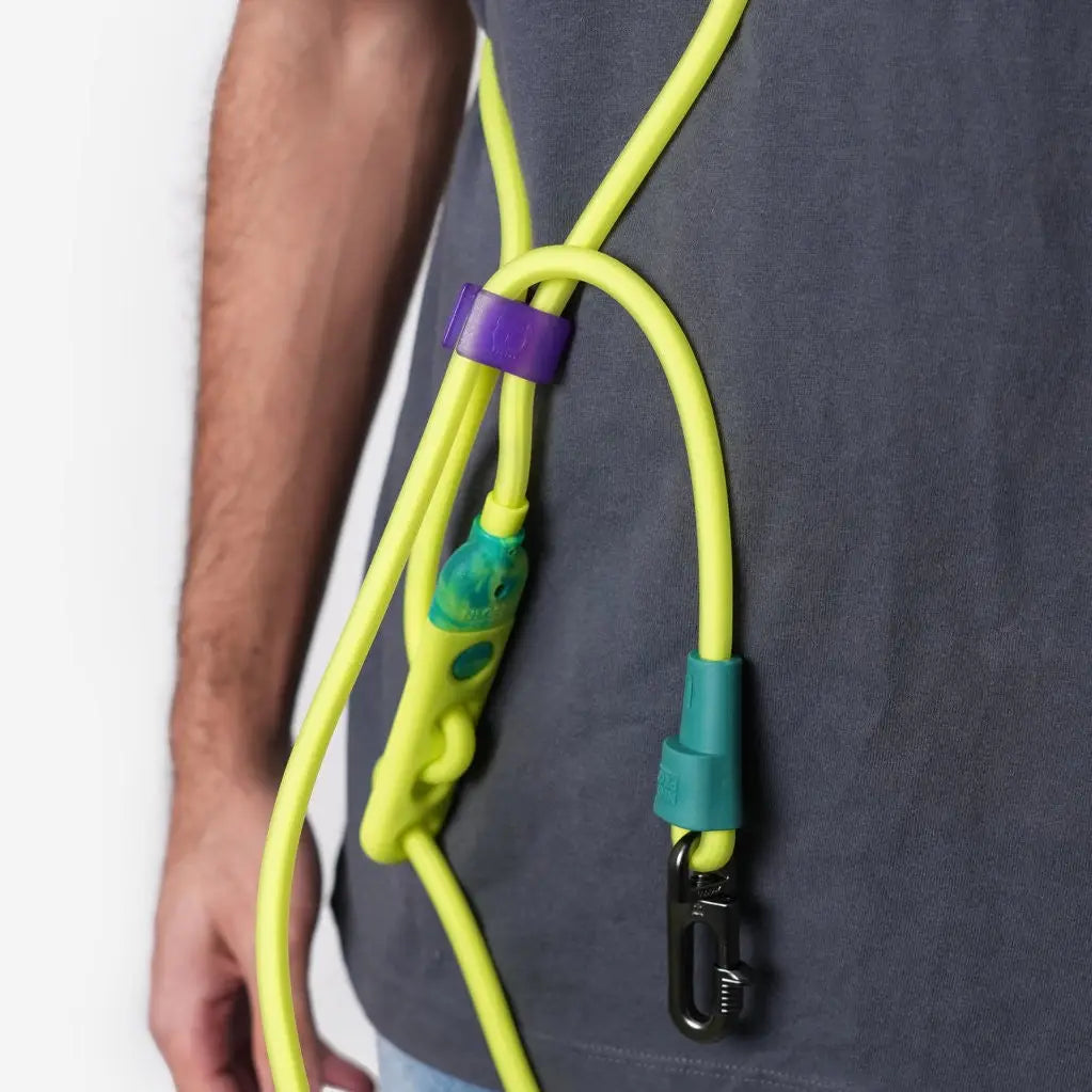 Laisse imperméable mains libres - Neopro fluo