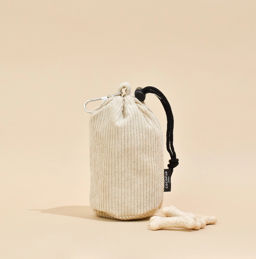 Pochette à friandises pour chien avec cordon de serrage - Nude Cord - Muzon
