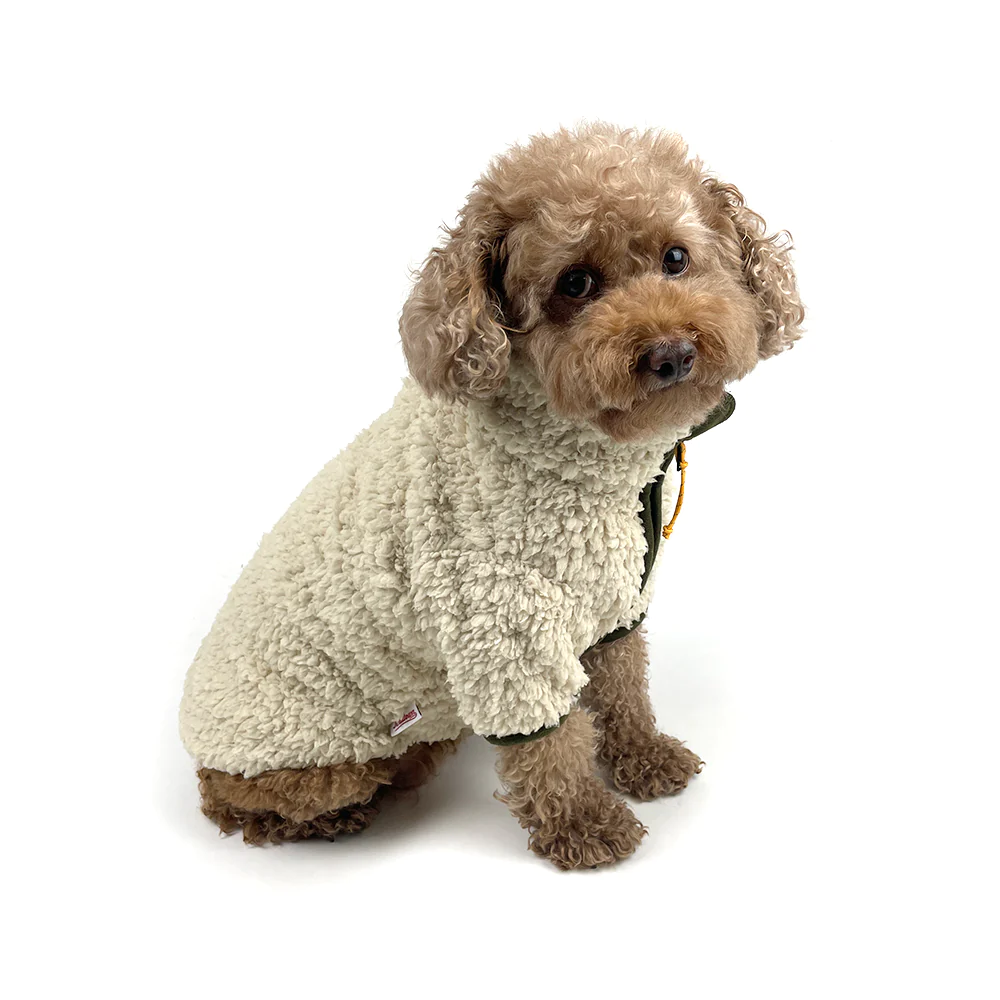 Polaire Sherpa pour chien couleur Crème | Muzon