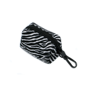 Dog Waste Bag Dispenser - Black and White Zebra