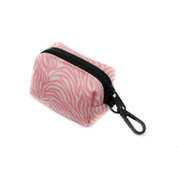 Porte-sac à déjections - Zèbre rose et blanc