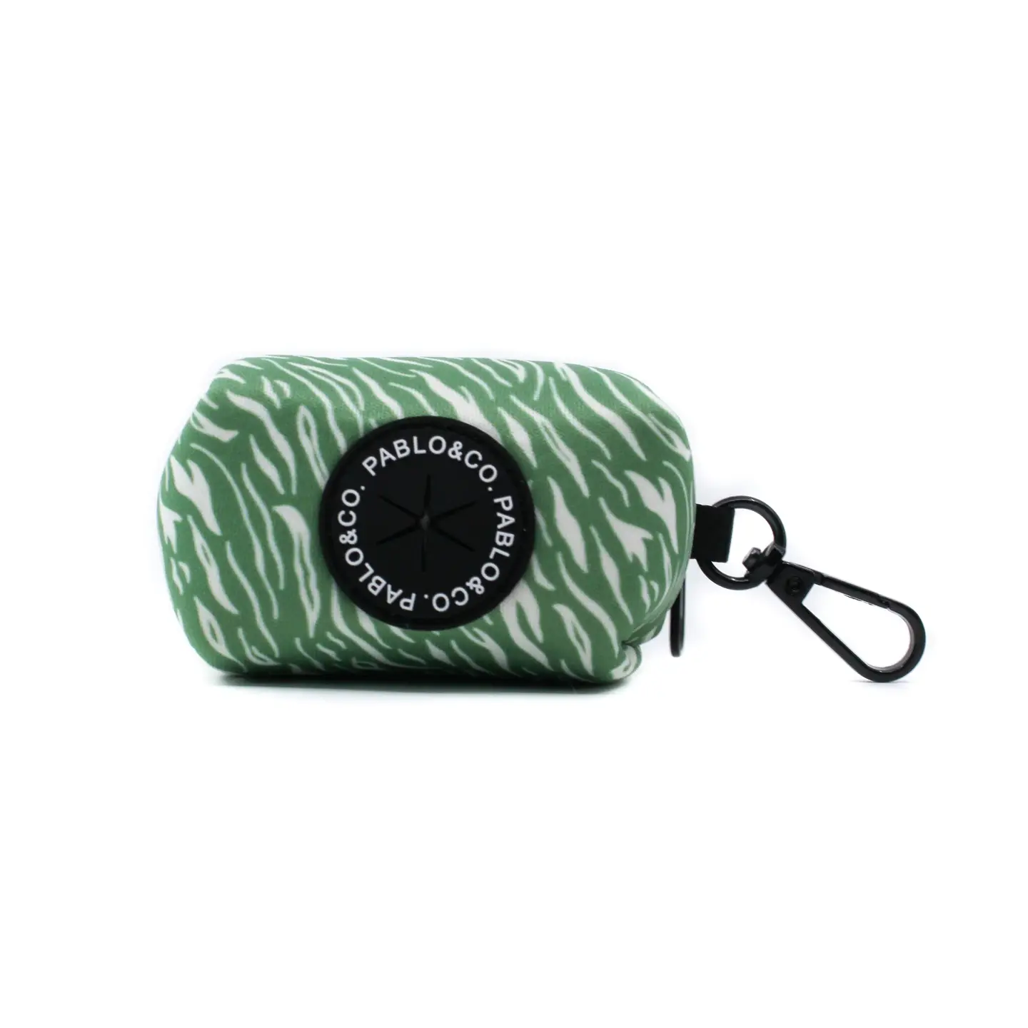 Kotbeutelhalter – Grün-weißes Zebra