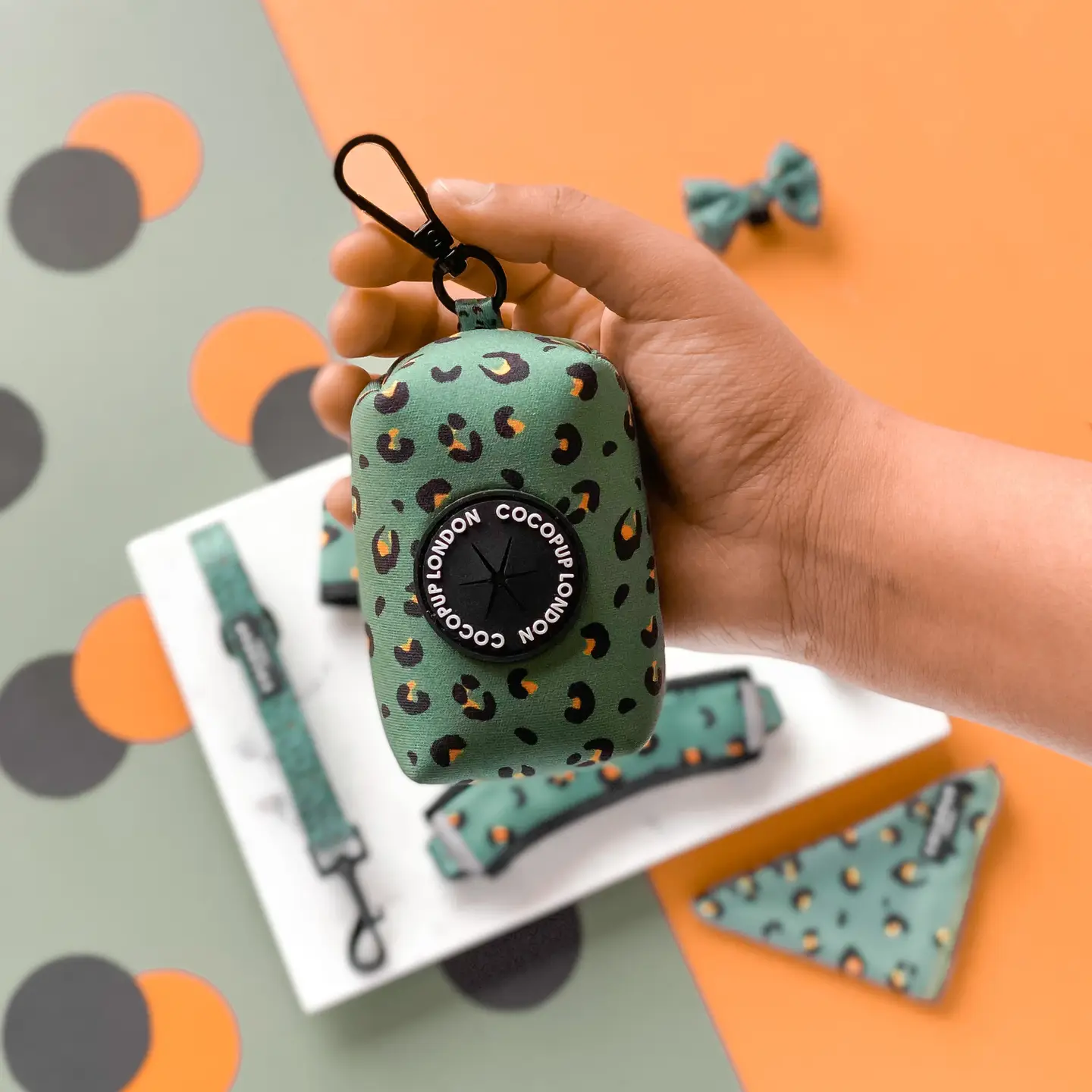 Hundekotbeutelhalter – Khaki Leopard