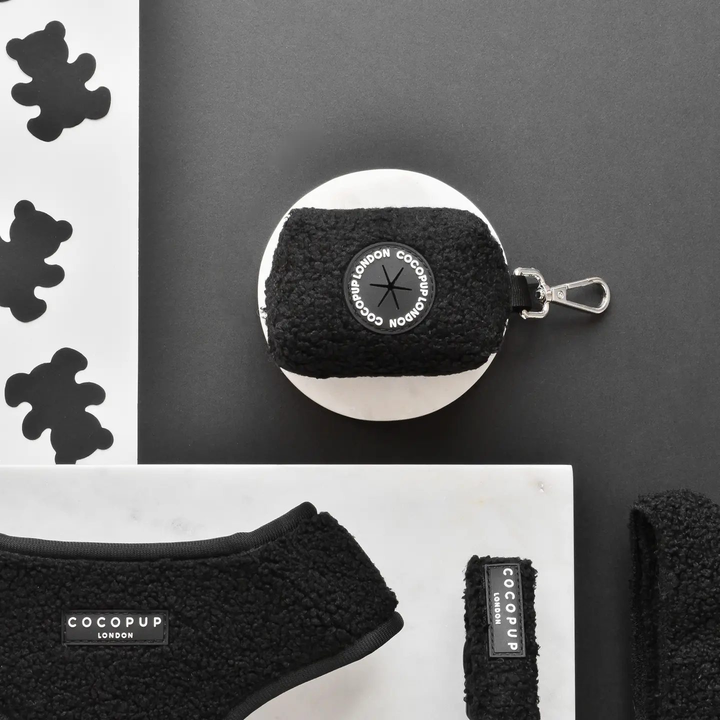 Plush Waste Bag Holder - Black