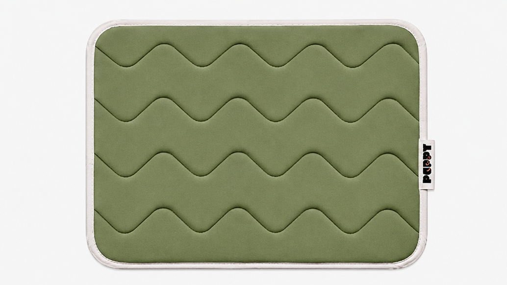 Tapis rafraichissant à mémoire de forme - Kaki