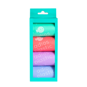 4 rouleaux rainbow arc en ciel (60 sacs) de sacs compostables pour déjections canines - 
