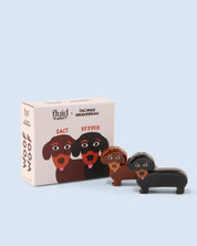 Duo sel et poivre teckel