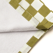 Serviette pour chien - Carreaux vert et blancs | Muzon